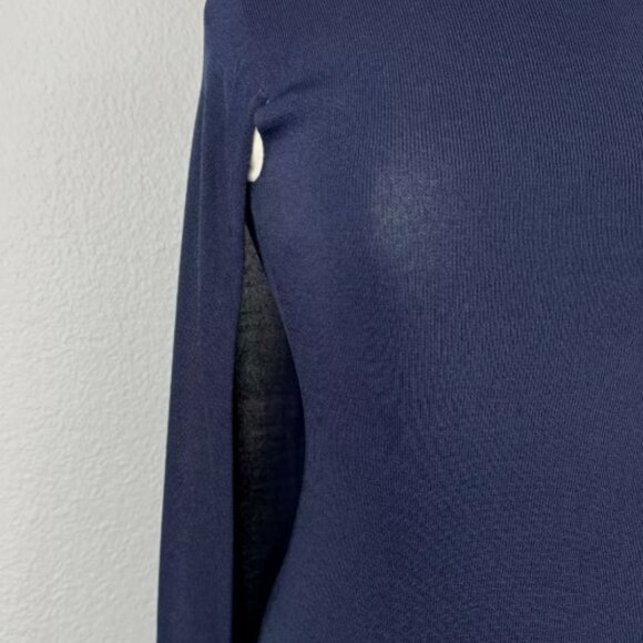 NWT KNIT CAPE NAVY BLUE DRESS SIZE SMALL - Picture 7 of 7